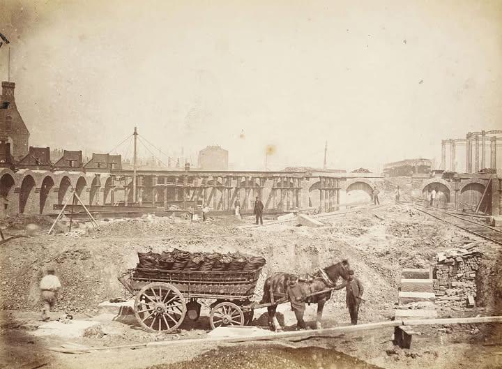 St Pancras Station, ca. 1867.