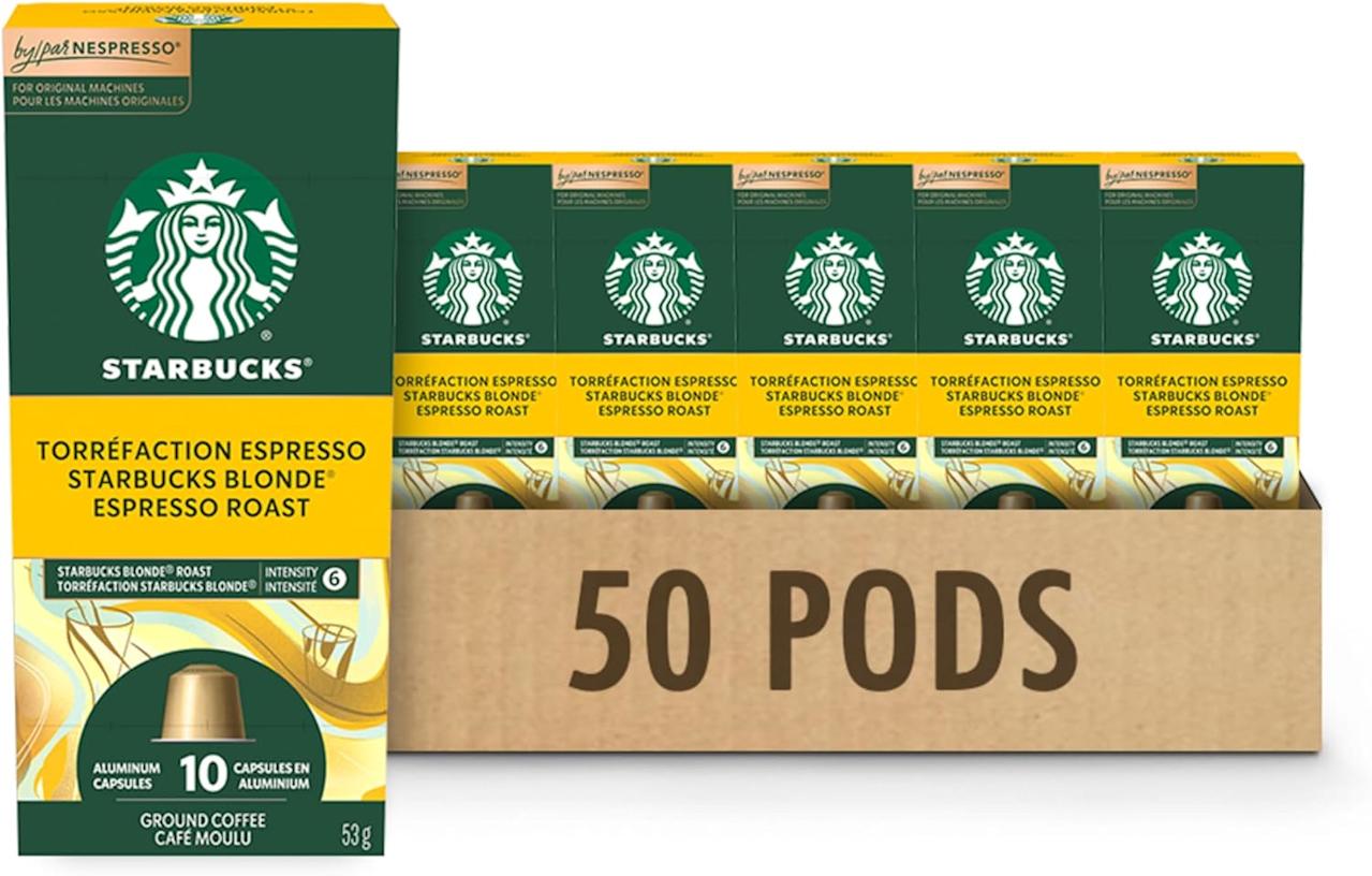 Starbucks By Nespresso Blonde Espresso Roast Coffee Capsules.