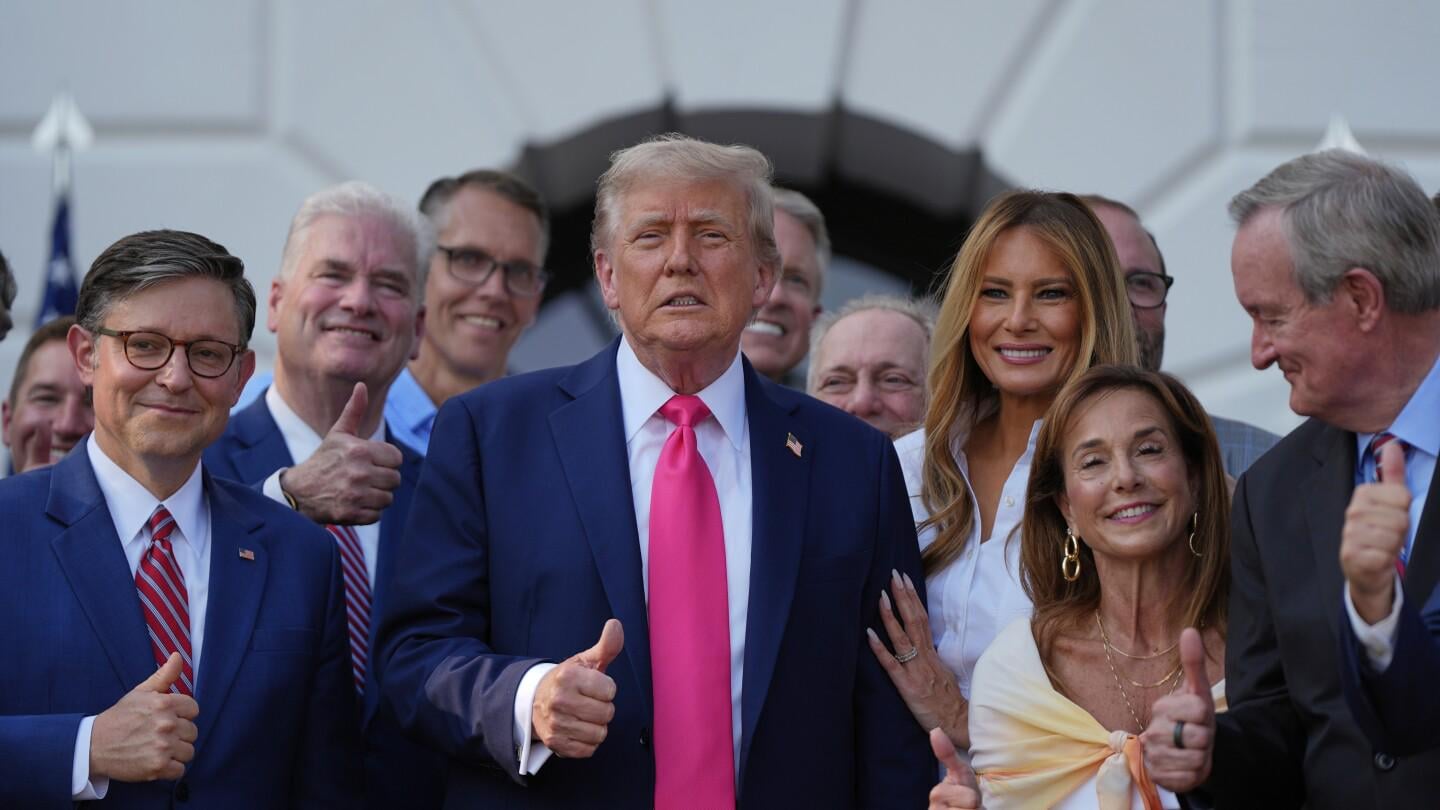 Just 1 in 4 US adults say Trump's policies have helped them, a new AP-NORC poll finds