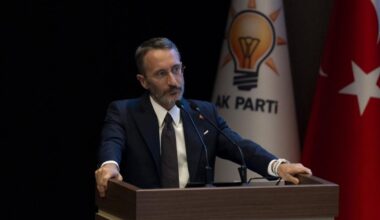 Presidential Communications Director Fahrettin Altun at the  Human Rights Training Program  held at the AK Party Headquarters, Ankara, Türkiye, Aug. 5, 2024. (AA Photo)