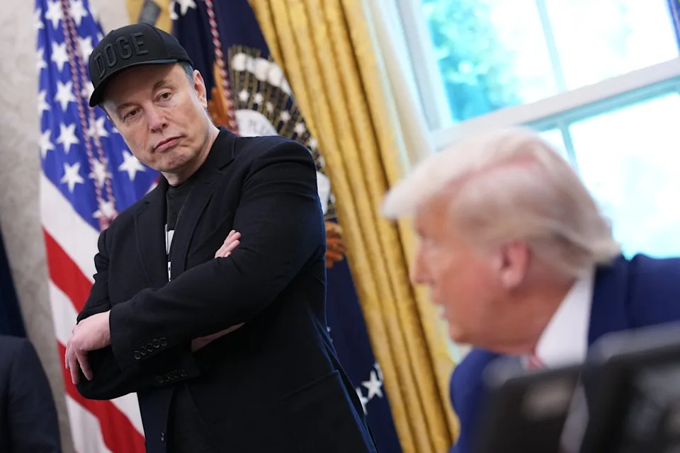 Elon Musk has consistently railed against alleged Trump for his ties to Epstein and suggested on X Monday the president would pardon Epstein associate Ghislaine Maxwell if she clears his name (Getty Images)