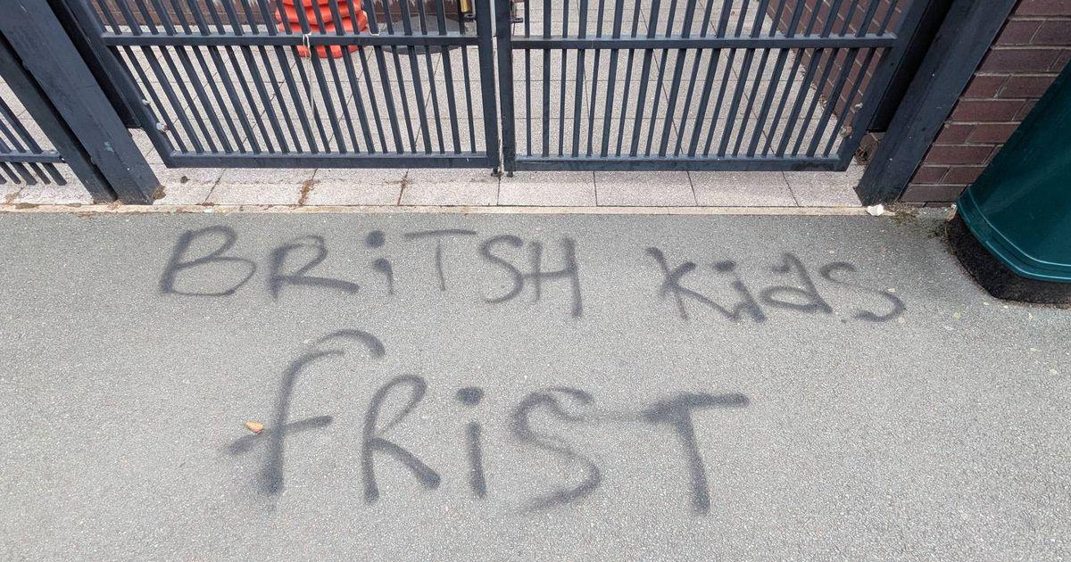 Police launch probe after racist graffiti appears on primary school wall