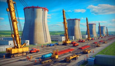 Illustration of the decommissioning of Soviet-era Bohunice V1 reactors, generated by artificial intelligence.