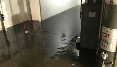 A flooded basement