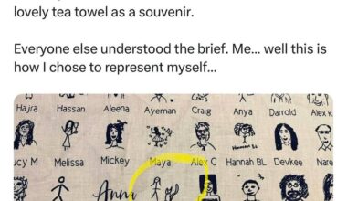 These tea towels remind me of primary school, great idea