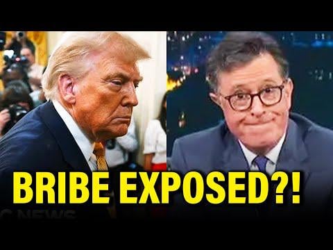 Trump SECRET DEAL to TAKE OUT Colbert UNCOVERED?! | Yes, it seems that our thin-skinned demagogue president did cut a deal to silence the late-night TV critic Stephen Colbert. MeidasTouch goes over the ratings and earnings numbers that likely lead to this dirty deal.