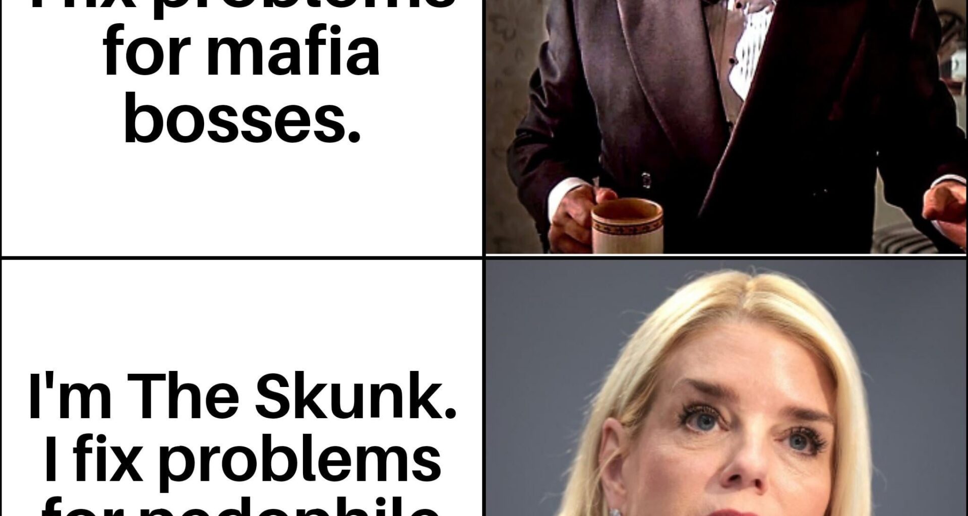 She makes the Justice Department stink!