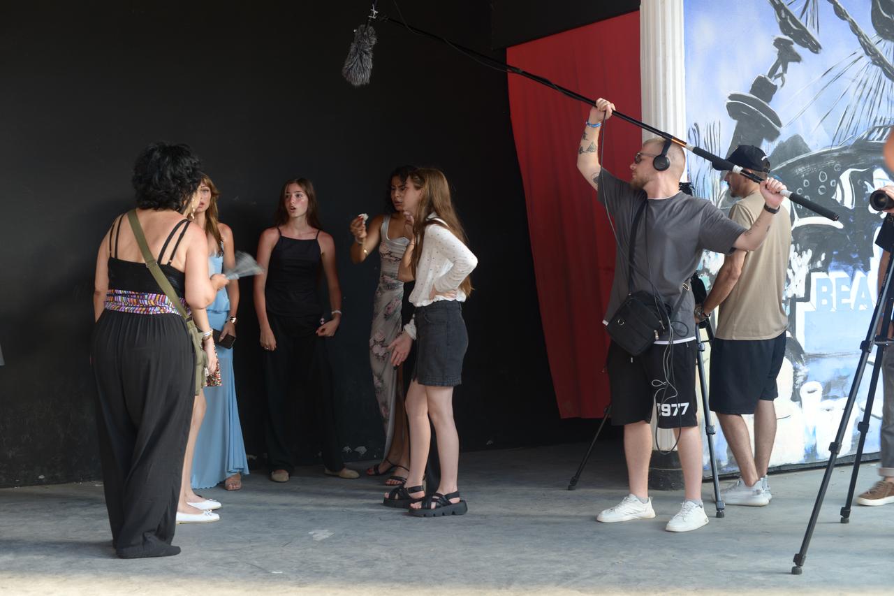 A Georgian film crew has started filming a television series about the friendship between Georgian and Turkish children in Manavgat, a district of Antalya, Türkiye, July 28, 2025. (AA Photo)