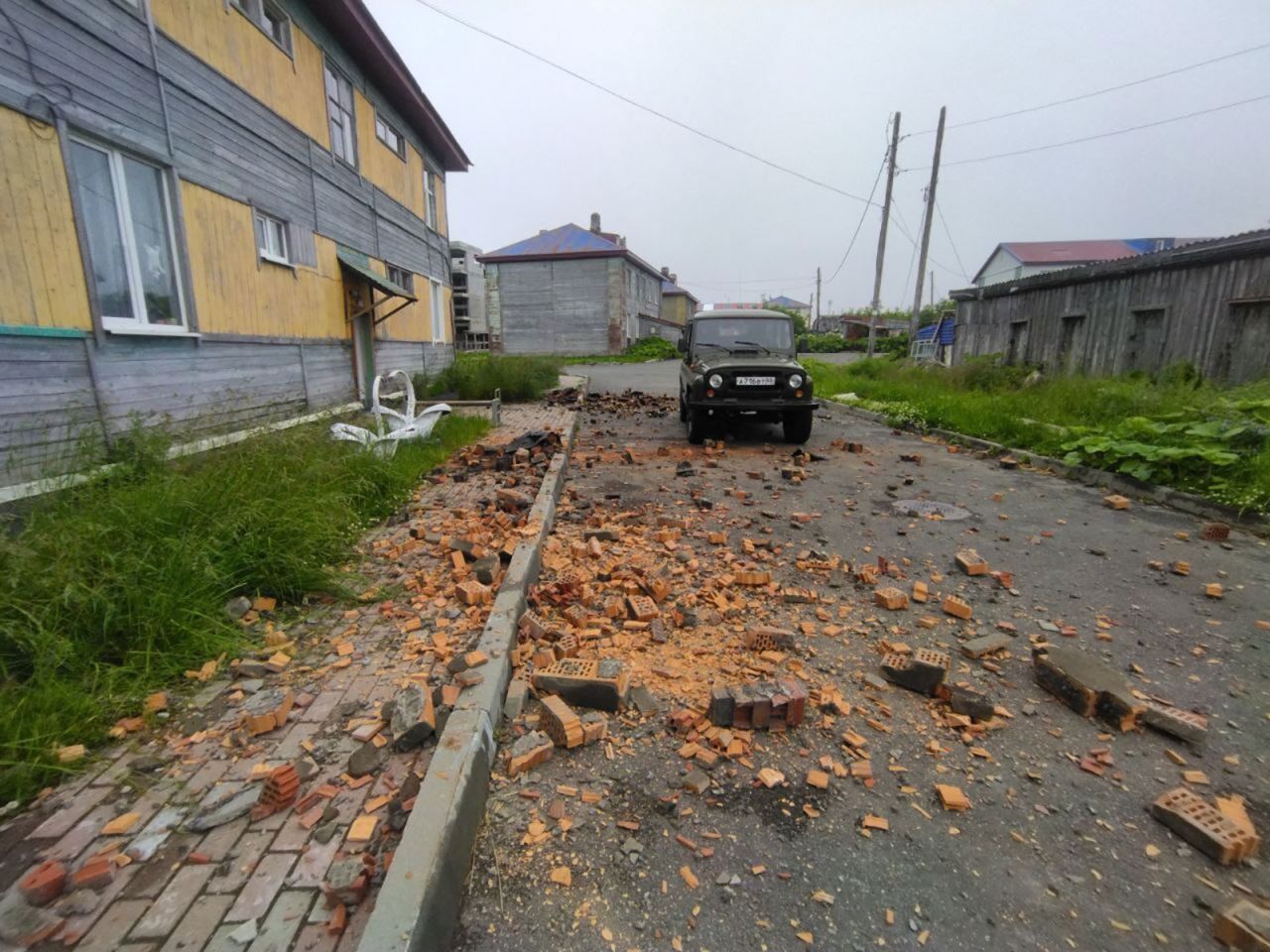 Damage from the 8.8 magnitude earthquake is seen in Kamchatka, Russia, on Wednesday.