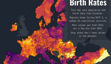 [OC] Birth Rates Across Europe