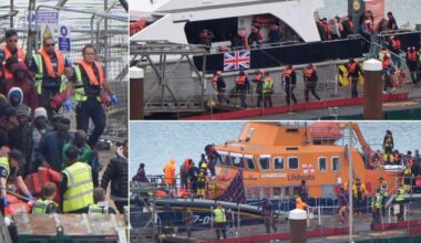 Chaotic scenes in English Channel as more than 600 small boat migrants attempt to cross into Britain. Lifeboats from Dover, Ramsgate, Walmer and Dungeness have all been called in to support Border Force vessels