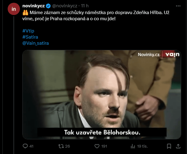 Přijde vám toto jako přijatelná satira, nebo je to morálně za hranou?