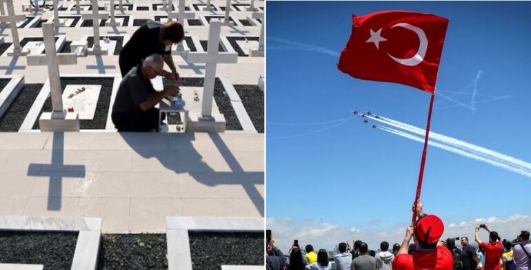 The two sides of Cyprus, Greeks mourn, Turks celebrate the anniversary of the invasion that divided the island