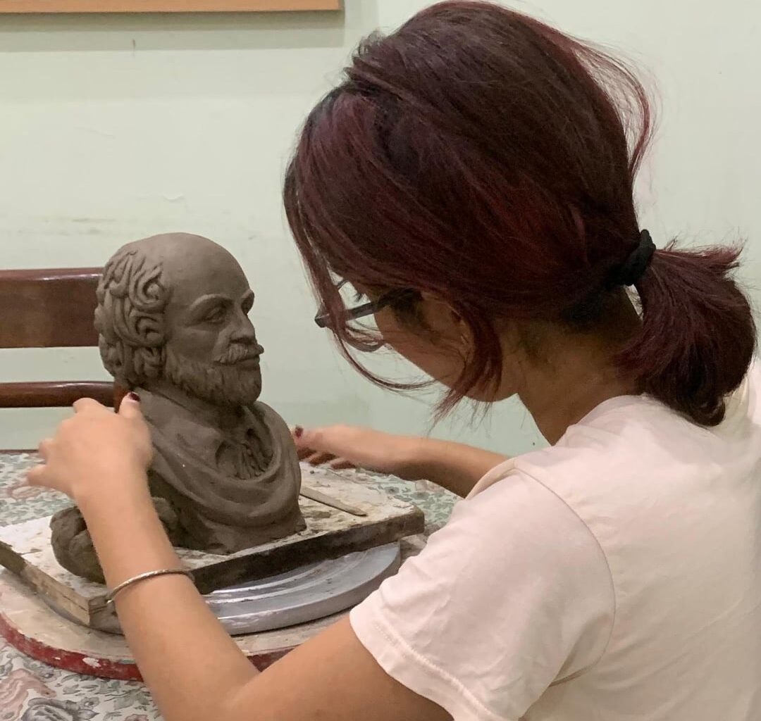 A sculpture i am currently making of William Shakespeare