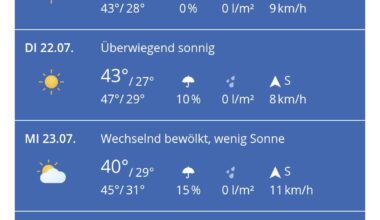 Wettervorhersage Mannheim