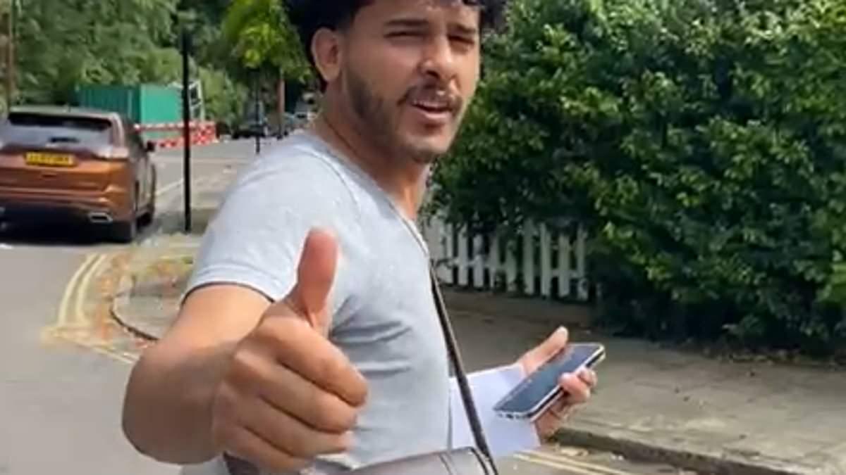Migrant, 26, who entered the UK with 'grotesque' child abuse videos gives thumbs up after being spared jail and deportation