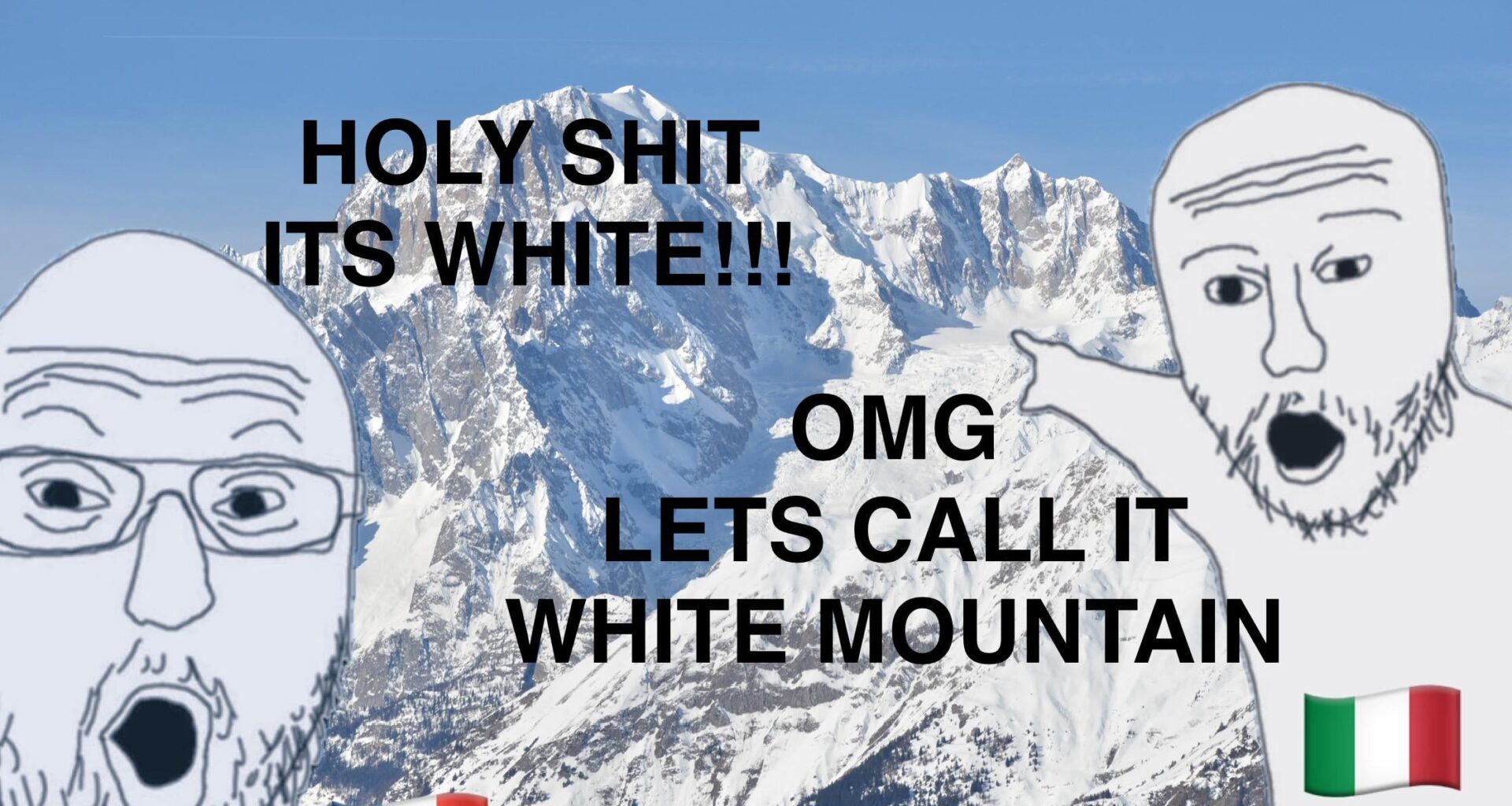 French and italians naming the monte bianco