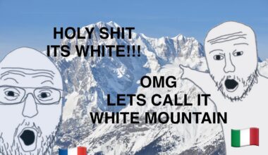 French and italians naming the monte bianco