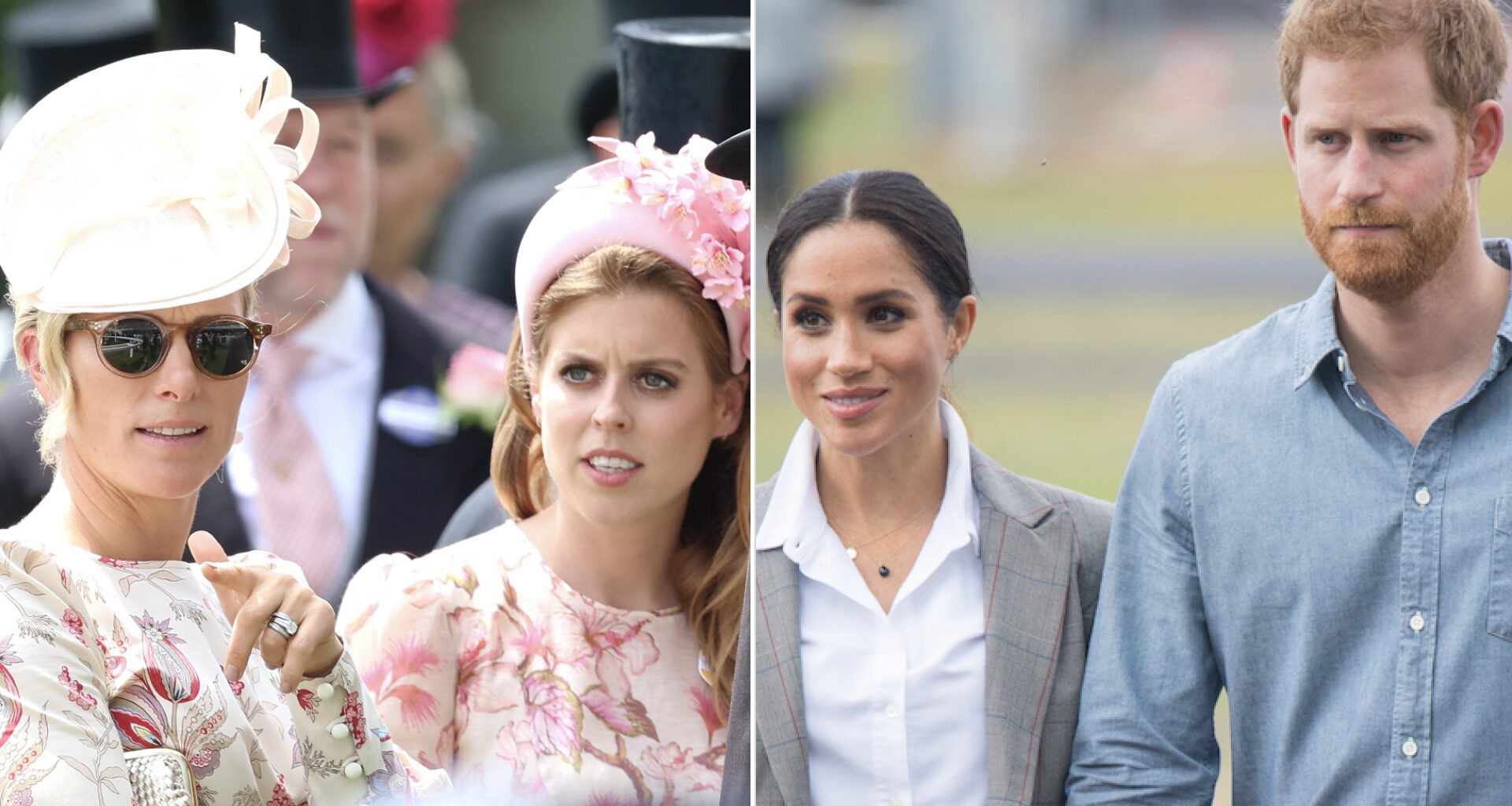 Zara Tindall and Princess Beatrice are reportedly trying to mend Prince Harry and Meghan Markle's royal rift.