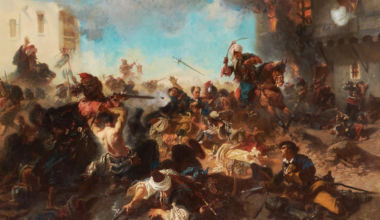 The Battle of Bender” (1877) by Edouard Armand-Dumaresq (1826–1895). (Image via Wikimedia)