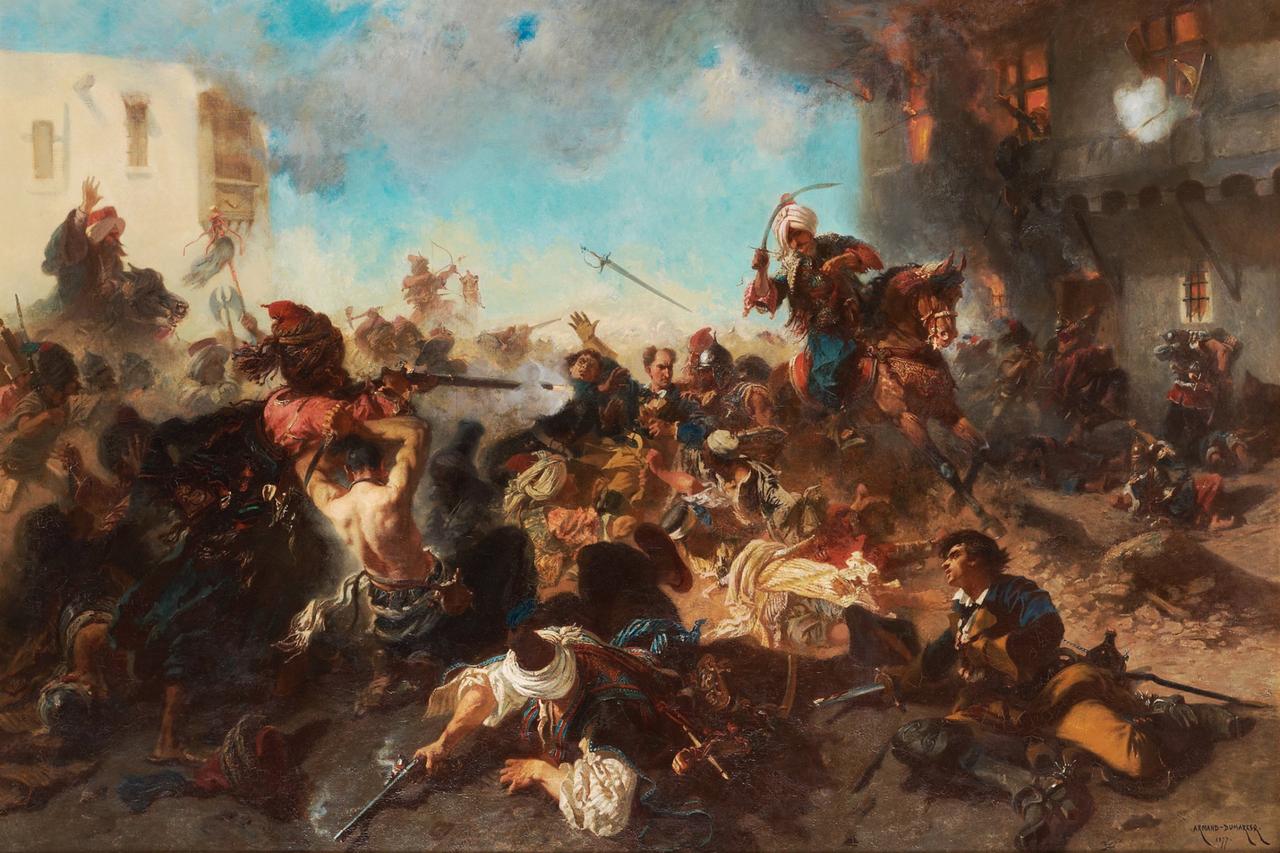 The Battle of Bender” (1877) by Edouard Armand-Dumaresq (1826–1895). (Image via Wikimedia)