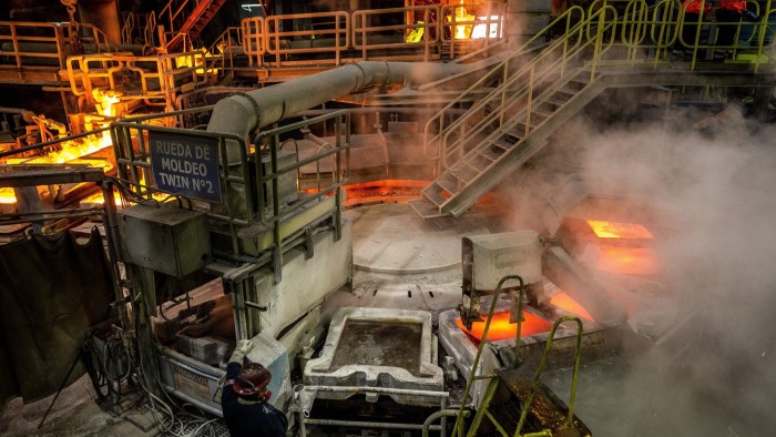 A Codelco copper smelter