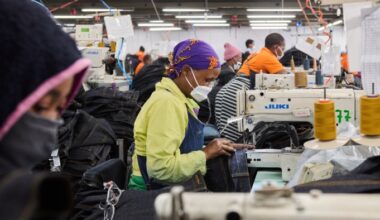 The Nien Hsing International Lesotho garment factory in Maseru, Lesotho