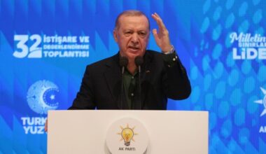 Recep Tayyip Erdoğan makes a speech in Ankara