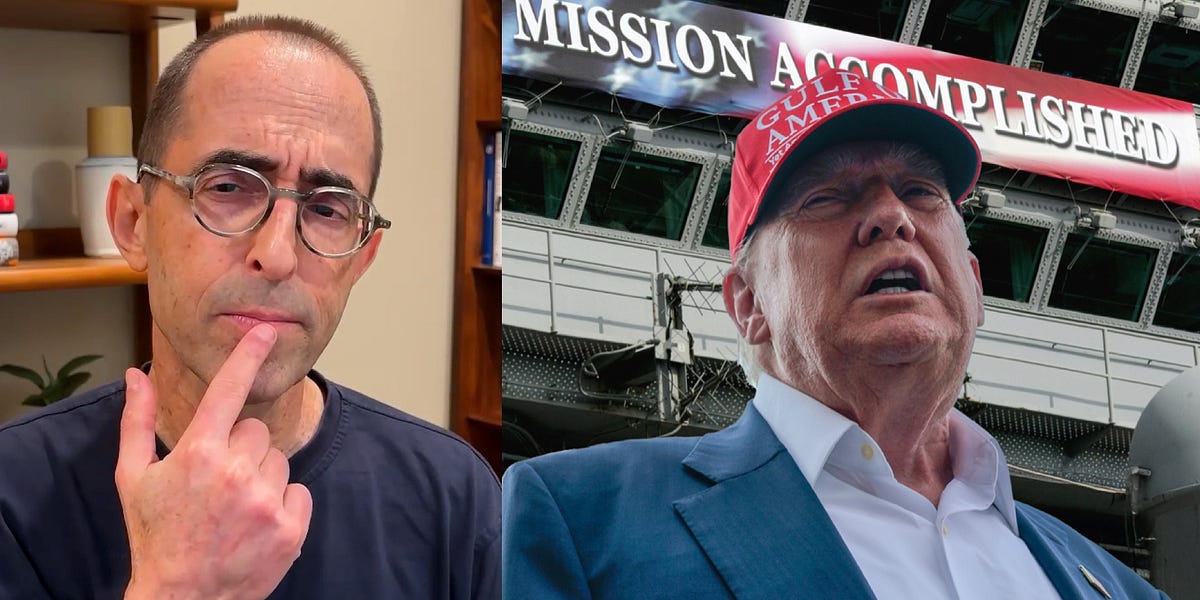 Trump’s Iran Lie Is “Mission Accomplished” All Over Again