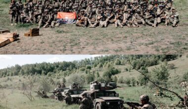 Colombian volunteers - they are from the 47th Separate Mechanized Brigade 'Magura' - of the Ukrainian Army.