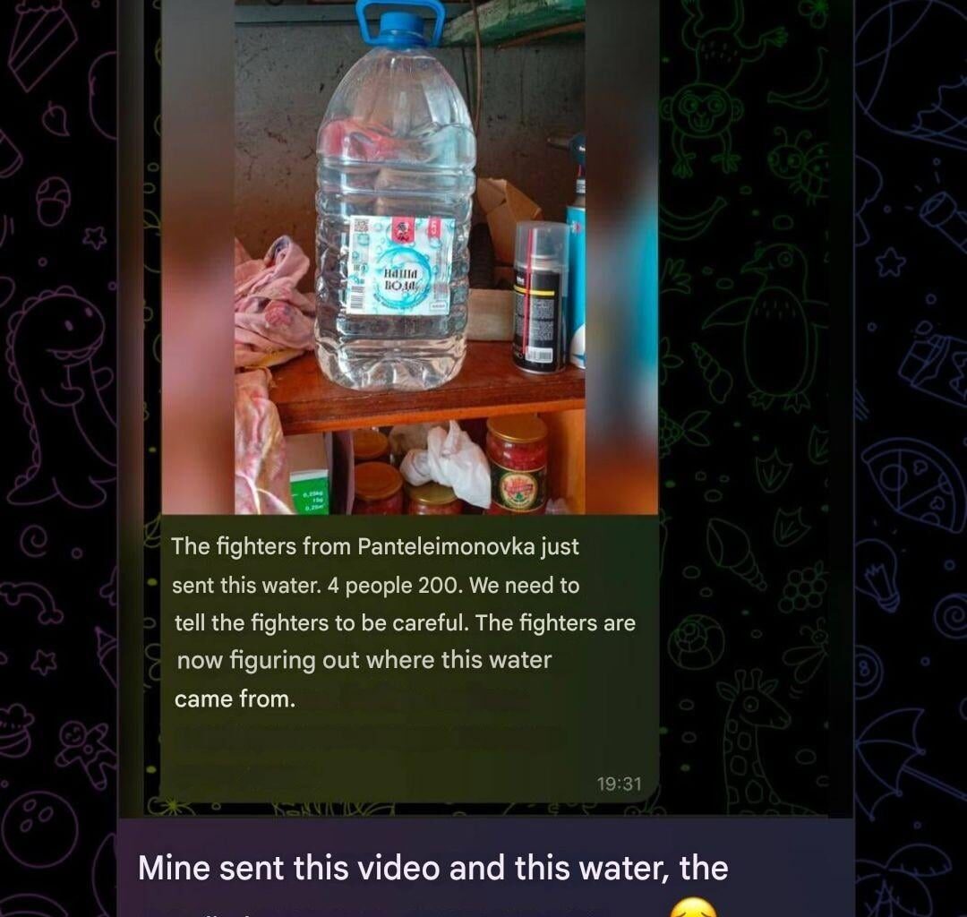 The russian invaders have received poisoned drinking water - four have already died from it