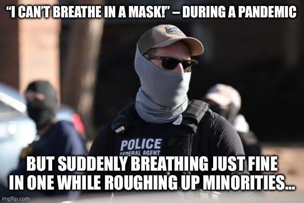 Remember when masks were tyranny? Now they’re tactical.