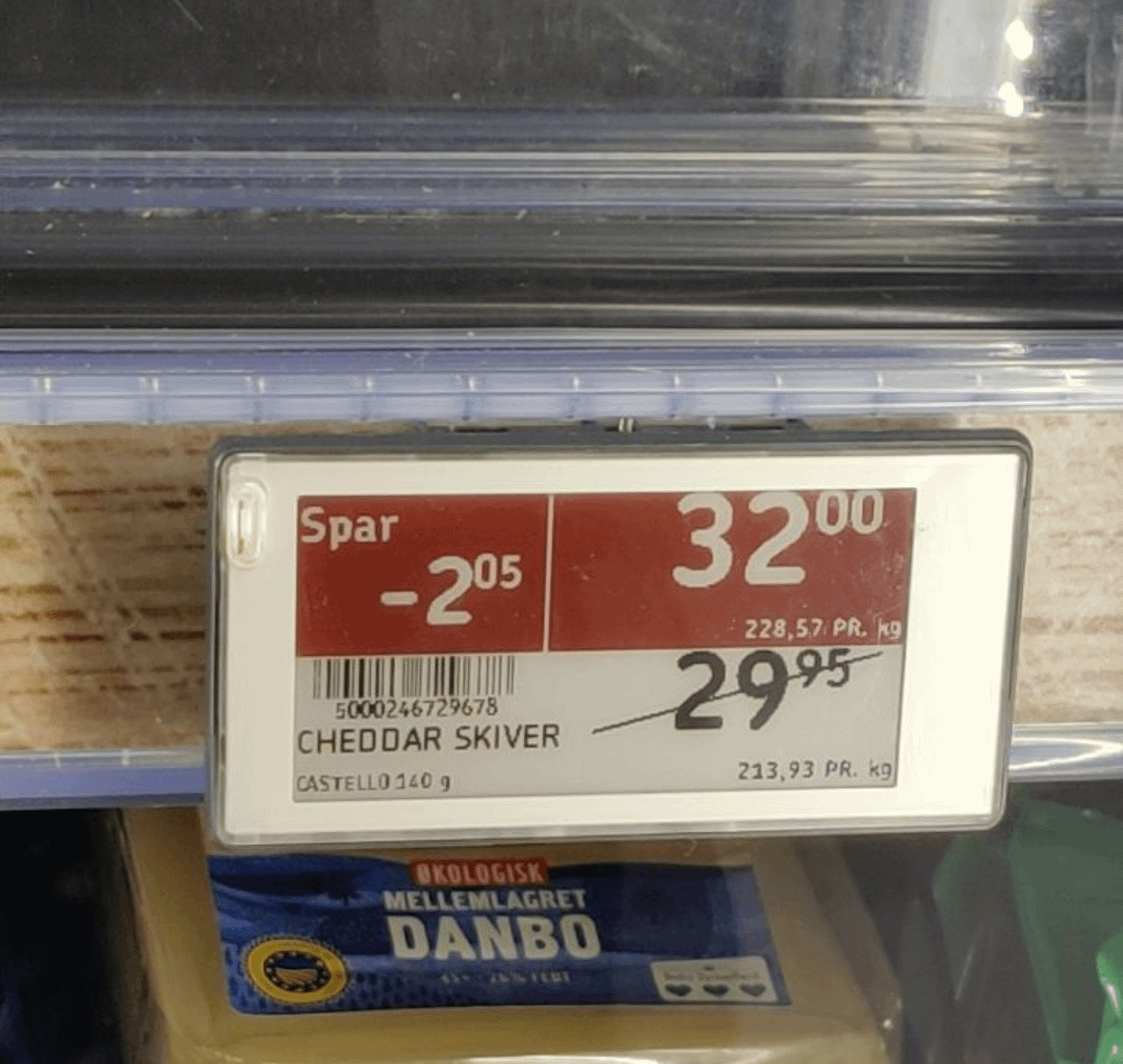 Akut prisstigning på ost i Føtex