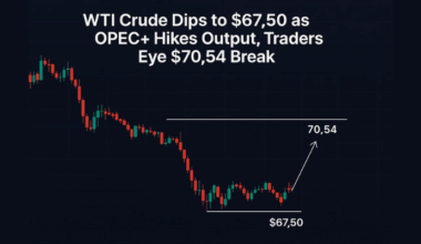 WTI Crude Dips to $67.50 as OPEC+ Hikes Output, Traders Eye $70.54 Break