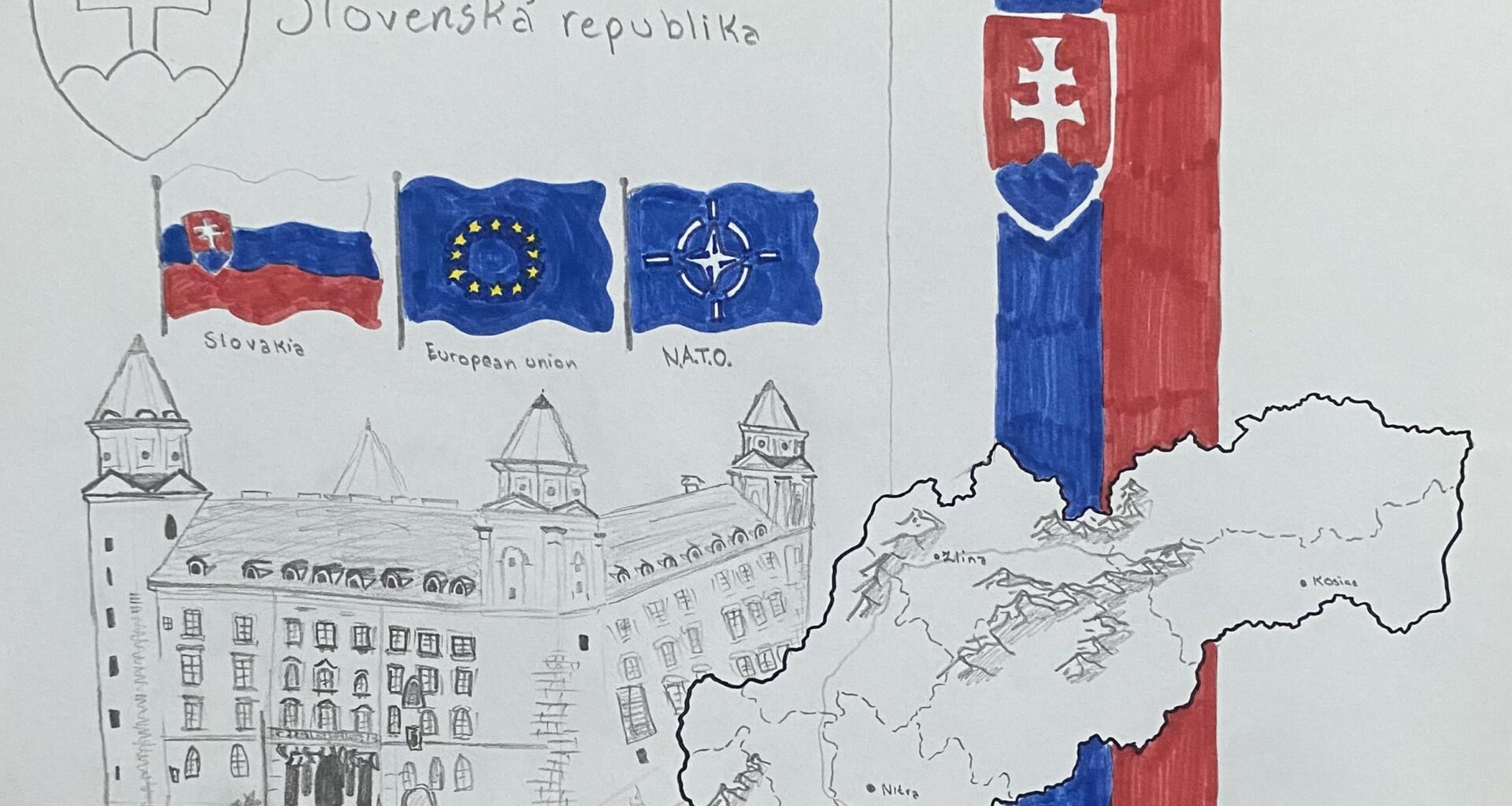 Hand Drawn map of Slovakia!