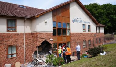 Two women aged in their 90s and 80s die after stolen BMW being chased by police crashed into care home