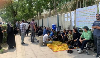 Protest and sit-in by National Housing applicants at the Road and Urban Development Office in Arak, July 12, 2025