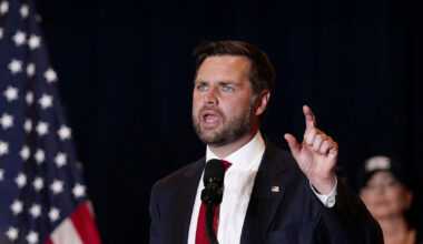 JD Vance at a campaign event  in Phoenix, Sept. 5, 2024. (Olivier Touron/AFP via Getty Images)