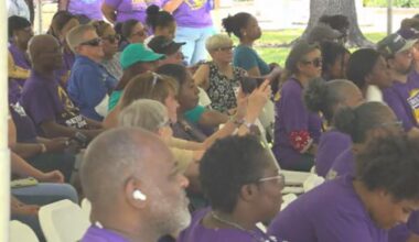 Miami health care workers rally in support of immigrants, speaking out against "big, beautiful bill" cuts