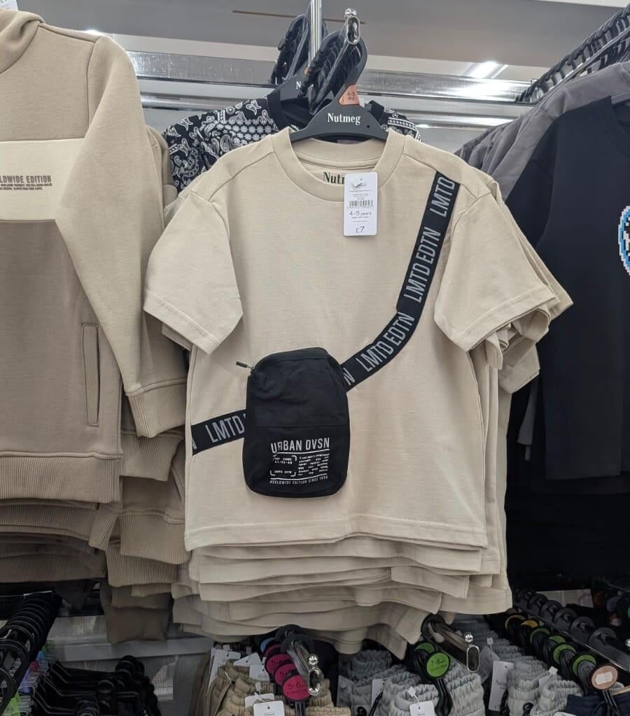 Gotta have your built in pouch on ya limited edition t-shirt haven't ya