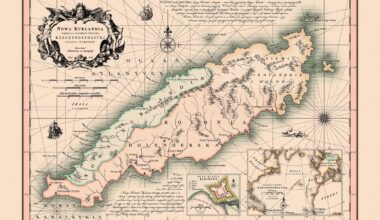 Map of Polish colonies in the 17th century