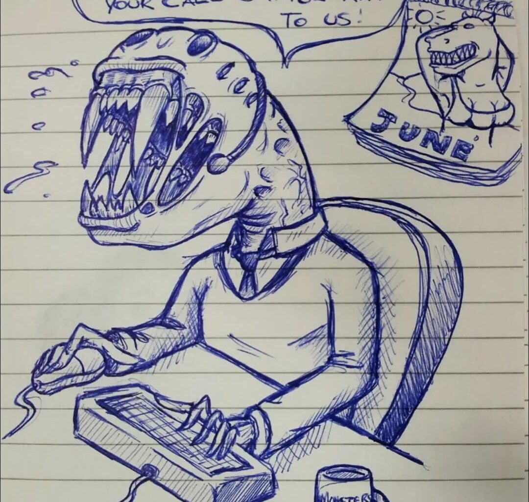 My only escape from an old shitty job was drawing in my notebook. Then I started bringing in a sketchbook. By the time I got fired, I had an entire watercolour and charcoal set on my desk 👍🏼