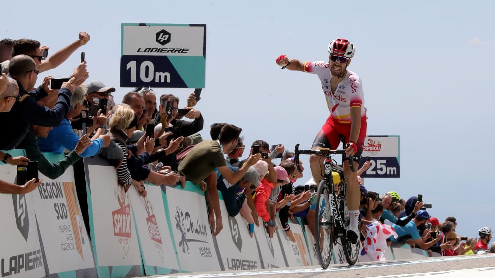 L'Espagnol Jesus Herrada remporte le 1er Mont Ventoux Dénivelé Challenges, en 2019.