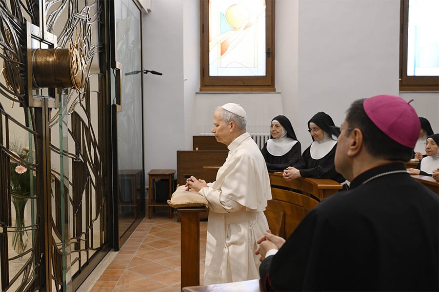 Pope Leo visits Italian Carabinieri station, Poor Clares during summer break