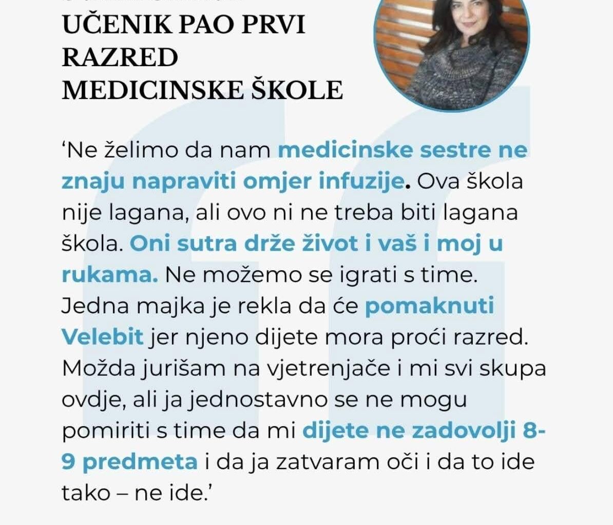 Ravnateljica medicinske škole u Zadru