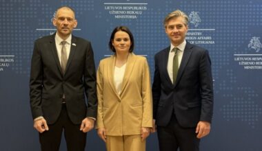 Lithuanian FM holds talks with Belarusian opposition leader in Vilnius