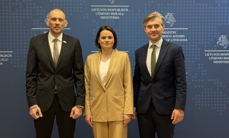 Lithuanian FM holds talks with Belarusian opposition leader in Vilnius