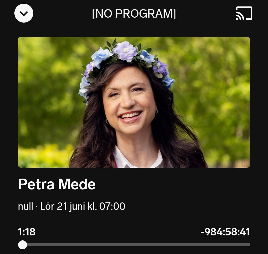 Okej dags att beta av sommarpraten. Vi börjar med Petra Medes avsnitt på.. 985 timmar...