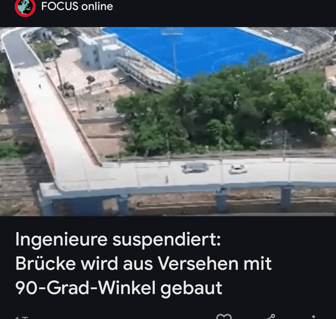 Huch sorry, Brücke hat jetzt n Knick.