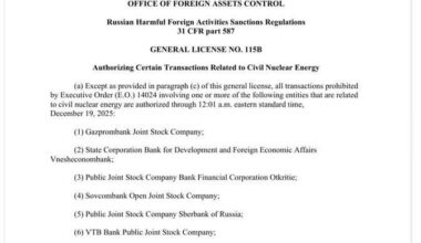 Trump just cleared Russian banks to finance foreign civil nuclear programmes